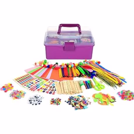 YITOHOP — Kit de manualidades con más de 1000 piezas y caja de almacenamiento