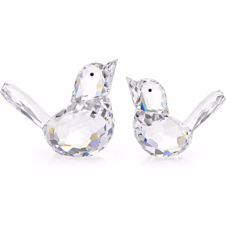 YWHL juego de 2 pájaros decorativos de cristal transparente