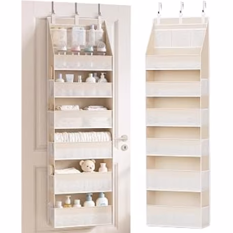 CERETIA, organizador beige colgante para puerta de guardería con diecinueve compartimientos