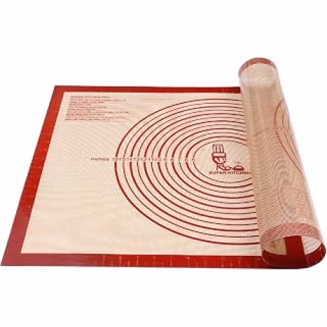 Folksy Super Kitchen, tapete rojo de silicona para repostería de 28 x 20 pulgadas