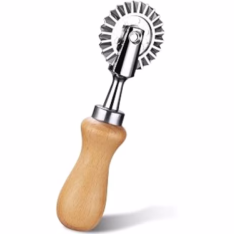 Fusiontec, rueda acanalada para pasta con mango de madera