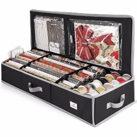 Hearth &amp; Harbor, bolsa negra mediana para guardar papel de regalo