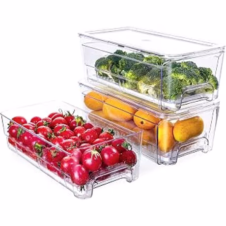 Imncya tres contenedores transparentes para refrigerador