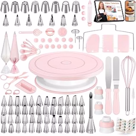 Kootek, juego para decorar pasteles con soporte giratorio, mangas y boquillas