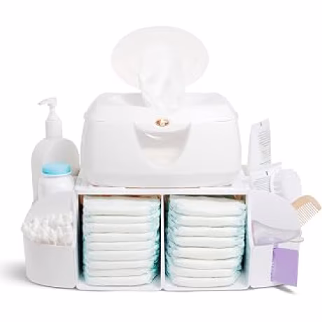 Munchkin, organizador para cambio de pañales, verde y blanco