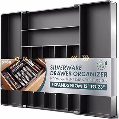 Organizador de cajón para cubiertos y utensilios de cocina