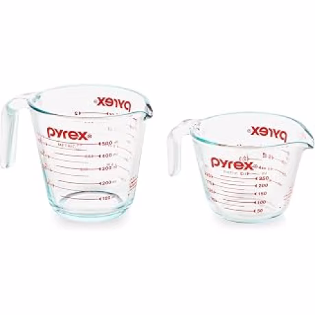 Pyrex Essentials, juego de dos tazas medidoras de vidrio