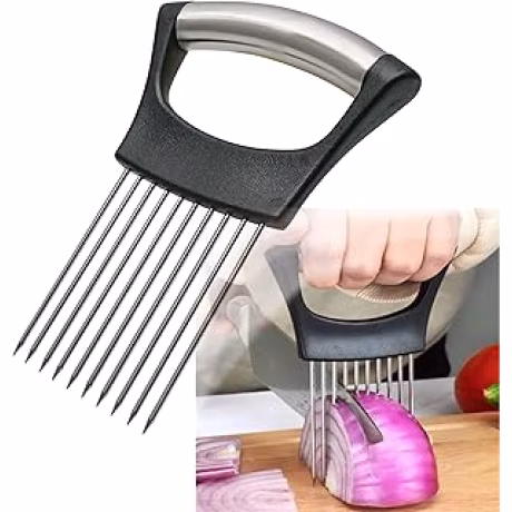 QPEY, soporte de acero inoxidable para rebanar cebollas