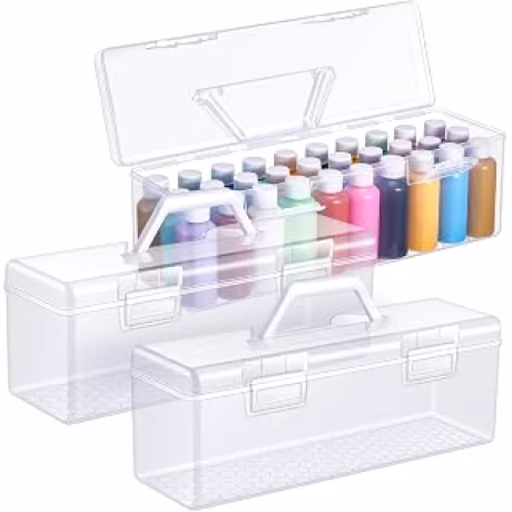 Threehoney, tres cajas para noventa botellas de pintura acrílica, blanco