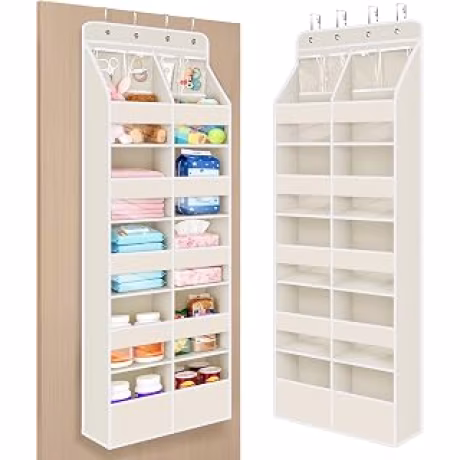 Univivi organizador beige de puerta para cuarto del bebé