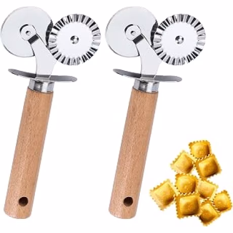 YFANITI, juego de cortadores de pasta de doble rueda, 2 piezas