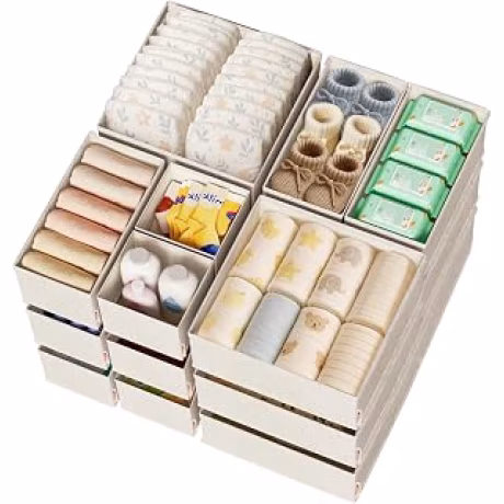 ZenStorage, veinte organizadores de algodón y lino para cajones de bebé